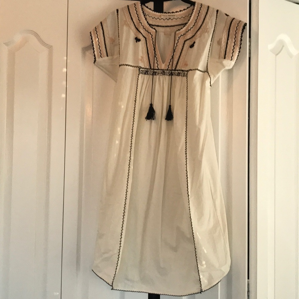 Ulla Johnson cream embroidered dress